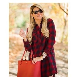 J.Crew Factory Plaid Flannel Dress